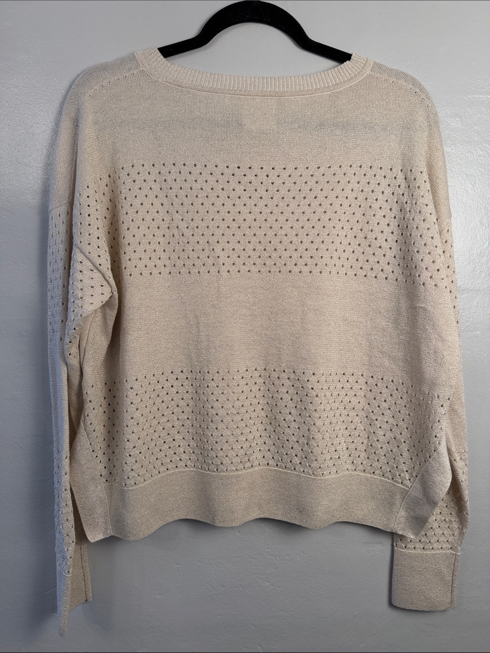 Planet by Lauren G One Size, beige with gold colored thread. - Picture 5 of 10